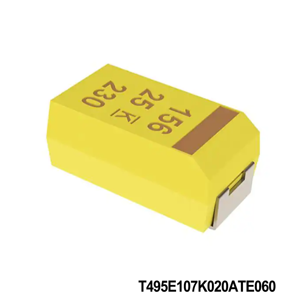 KEMET T495E107K020ATE060 Tantalum Capacitors - Solid SMD 20V 100uF 2924 10% ESR=60mOhms