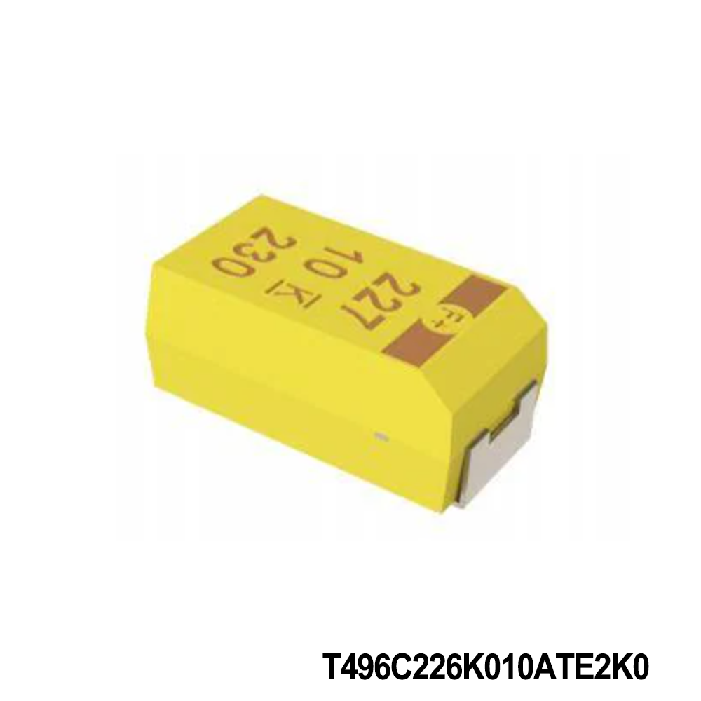 KEMET T496C226K010ATE2K0 Tantalum Capacitors - Solid SMD 10V 22uF 2312 10% ESR=2Ohms