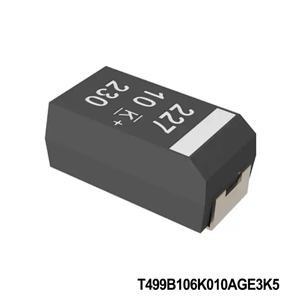 KEMET T499B106K010AGE3K5 Tantalum Capacitors - Solid SMD 10VDC 10uF 1311 10% ESR3.5KmOhms AECQ200