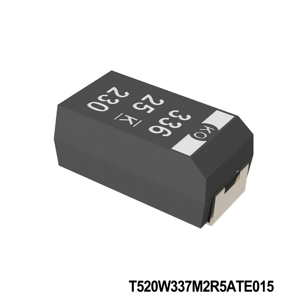 KEMET T520W337M2R5ATE015 Tantalum Capacitors - Polymer 2.5V 330uF 2917 20% ESR=15mOhms