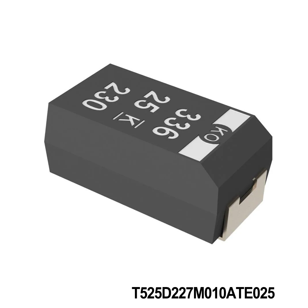 KEMET T525D227M010ATE025 Tantalum Capacitors - Polymer 10V 220uF 2917 20% ESR=25mOhms