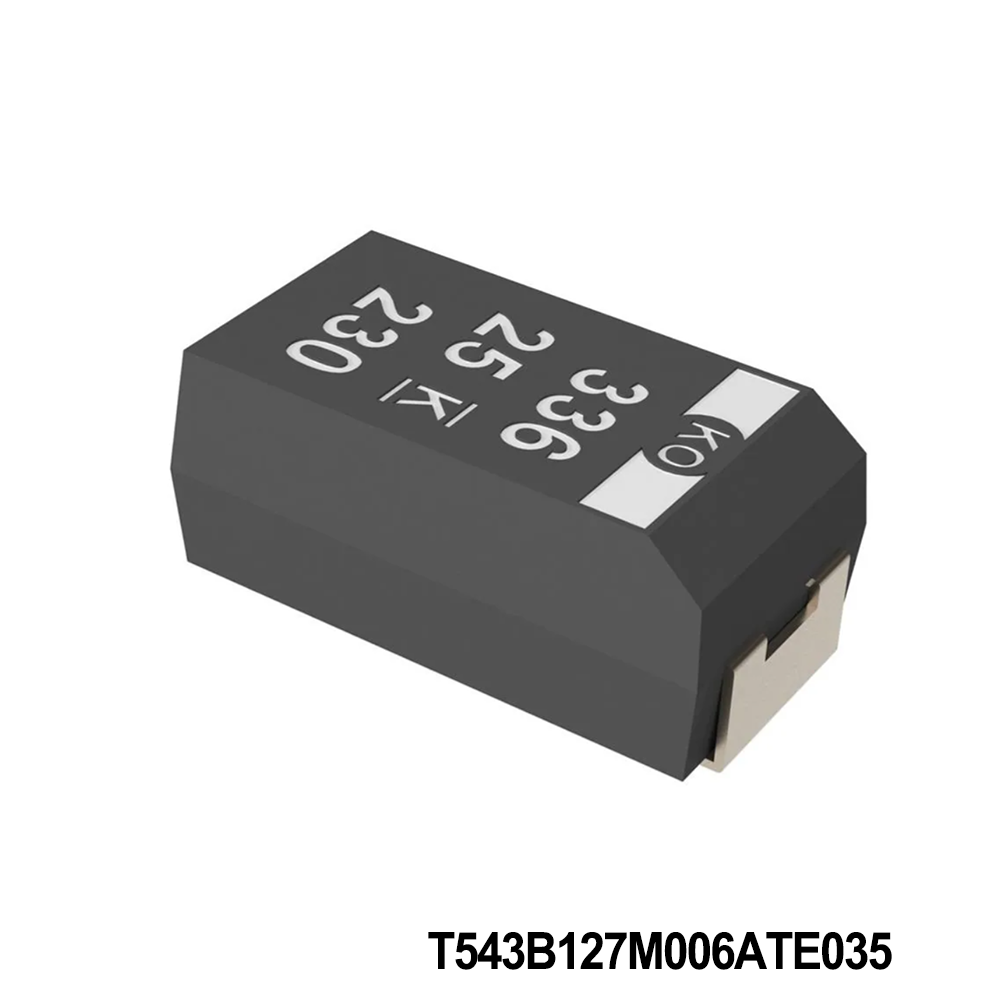 KEMET T543B127M006ATE035 Tantalum Capacitors - Polymer 6.3V 120uF 1311 20% ESR=35mOhms