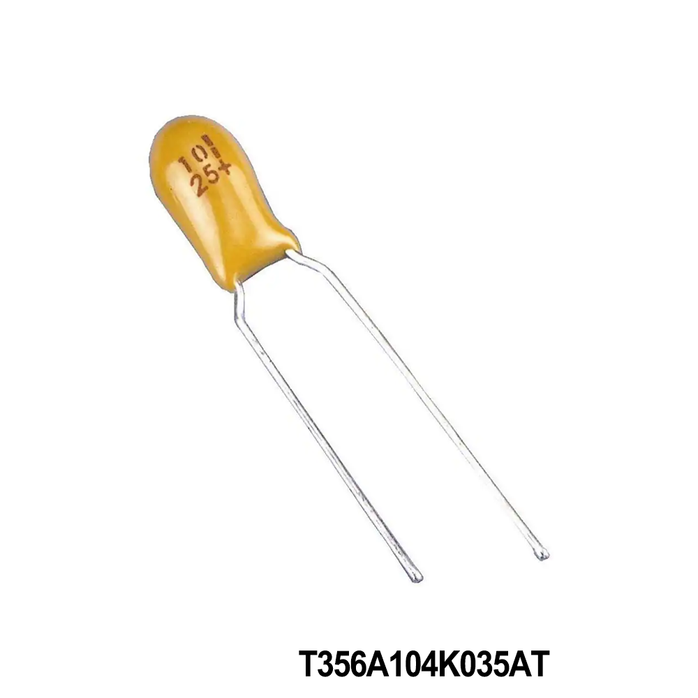 KEMET T356A104K035AT Tantalum Capacitors - Solid Leaded 35V 0.1uF 10% LS=5.08mm