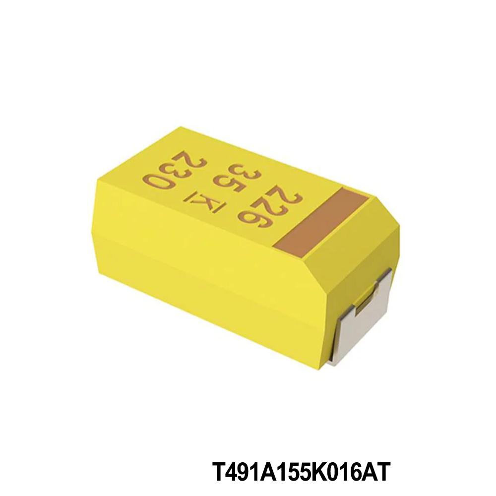 KEMET T491A155K016AT Tantalum Capacitors - Solid SMD 16V 1.5uF 1206 10% ESR=8ohms