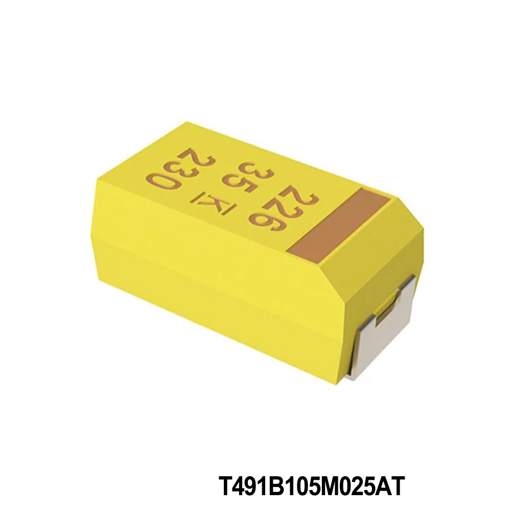 KEMET T491B105M025AT Tantalum Capacitors - Solid SMD 25V 1uF 1311 20% ESR=5ohms