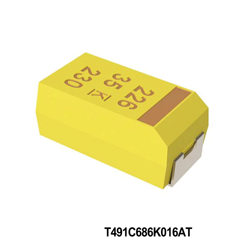 KEMET T491C686K016AT Tantalum Capacitors - Solid SMD 16V 68uF 2312 10% ESR=1.2ohms