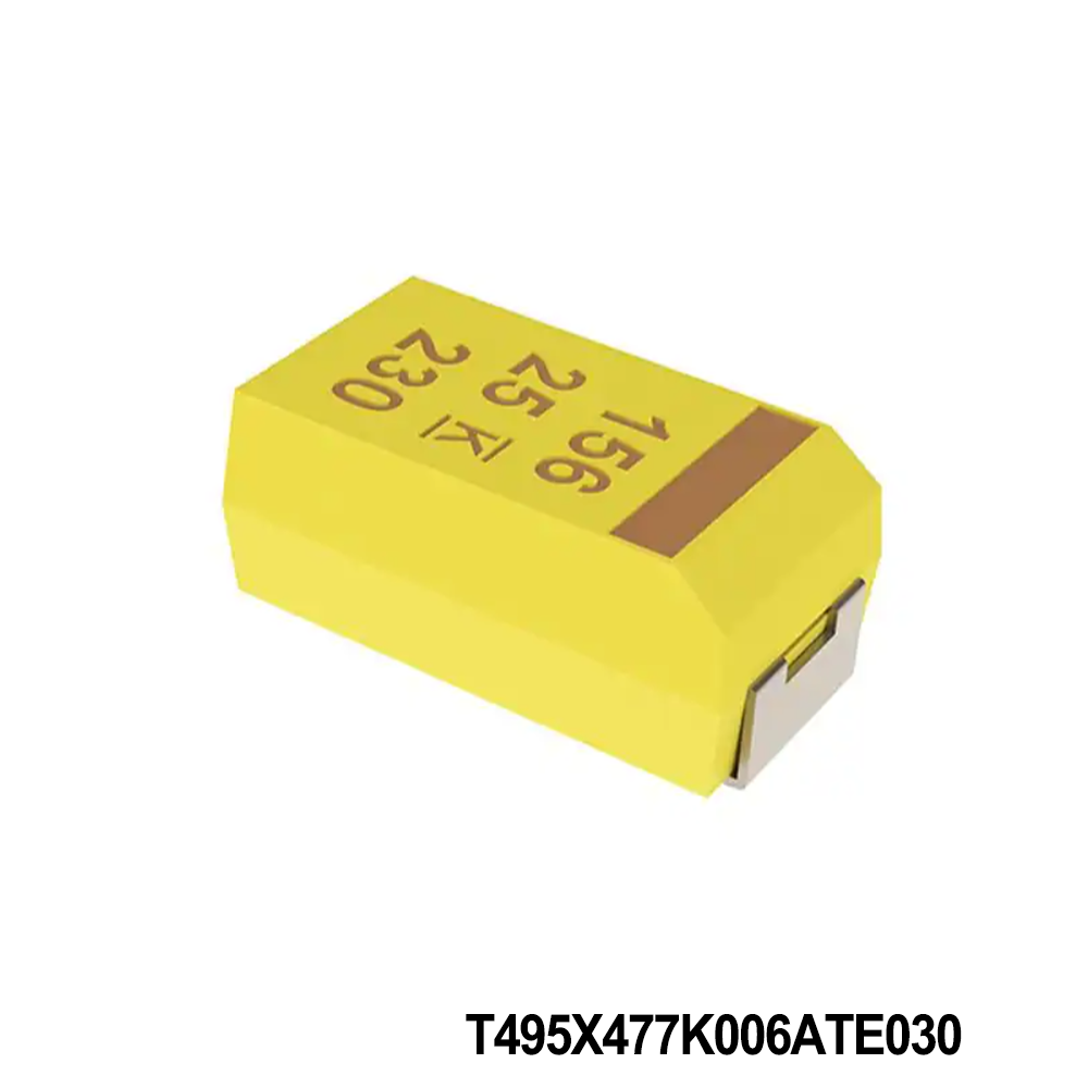 KEMET T495X477K006ATE030 Tantalum Capacitors - Solid SMD 6.3V 470uF 2917 10% ESR=30mOhms