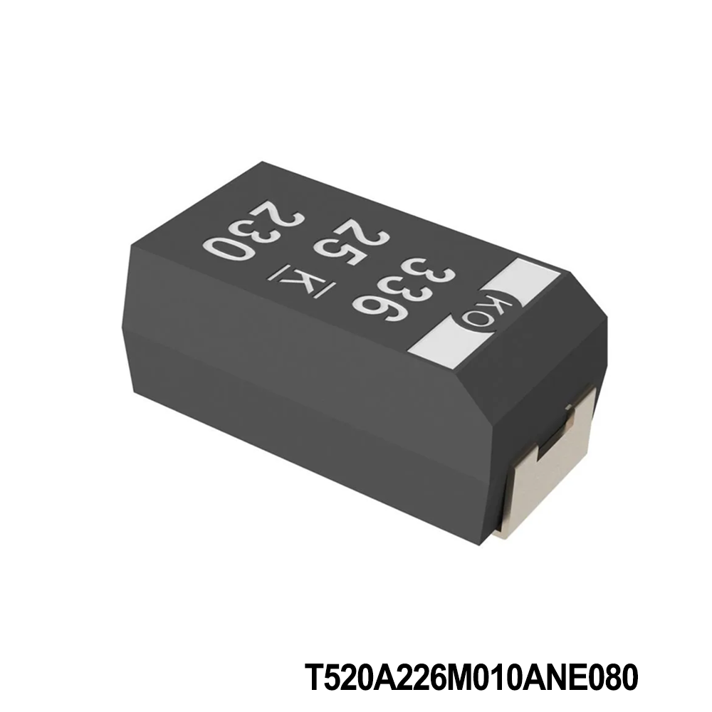 KEMET T520A226M010ANE080 Tantalum Capacitors - Polymer 10V 22uF 1206 20% ESR=80mOhms