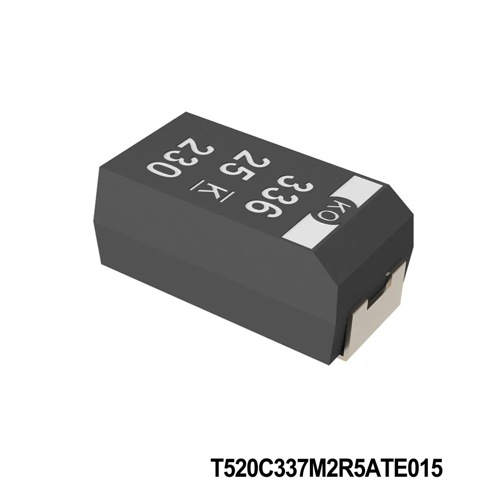 KEMET T520C337M2R5ATE015 Tantalum Capacitors - Polymer 2.5V 330uF 2312 20% ESR=15mOhms