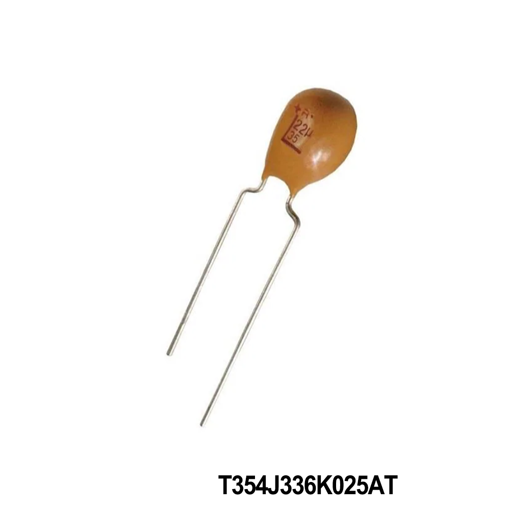 KEMET T354J336K025AT Tantalum Capacitors - Solid Leaded 25volt 33uF 10% J case