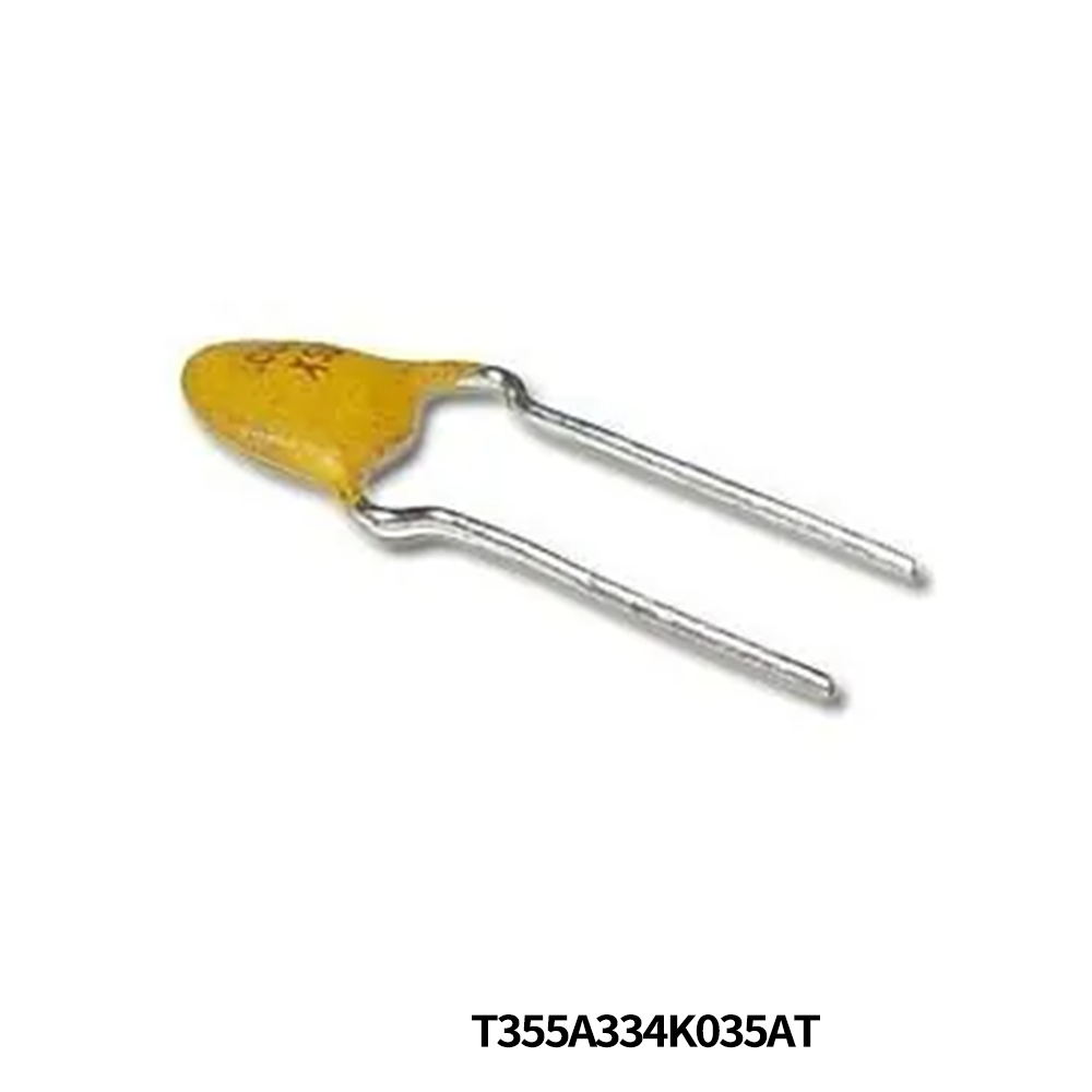 KEMET T355A334K035AT Tantalum Capacitors - Solid Leaded 35volt 0.33uF 10% A case