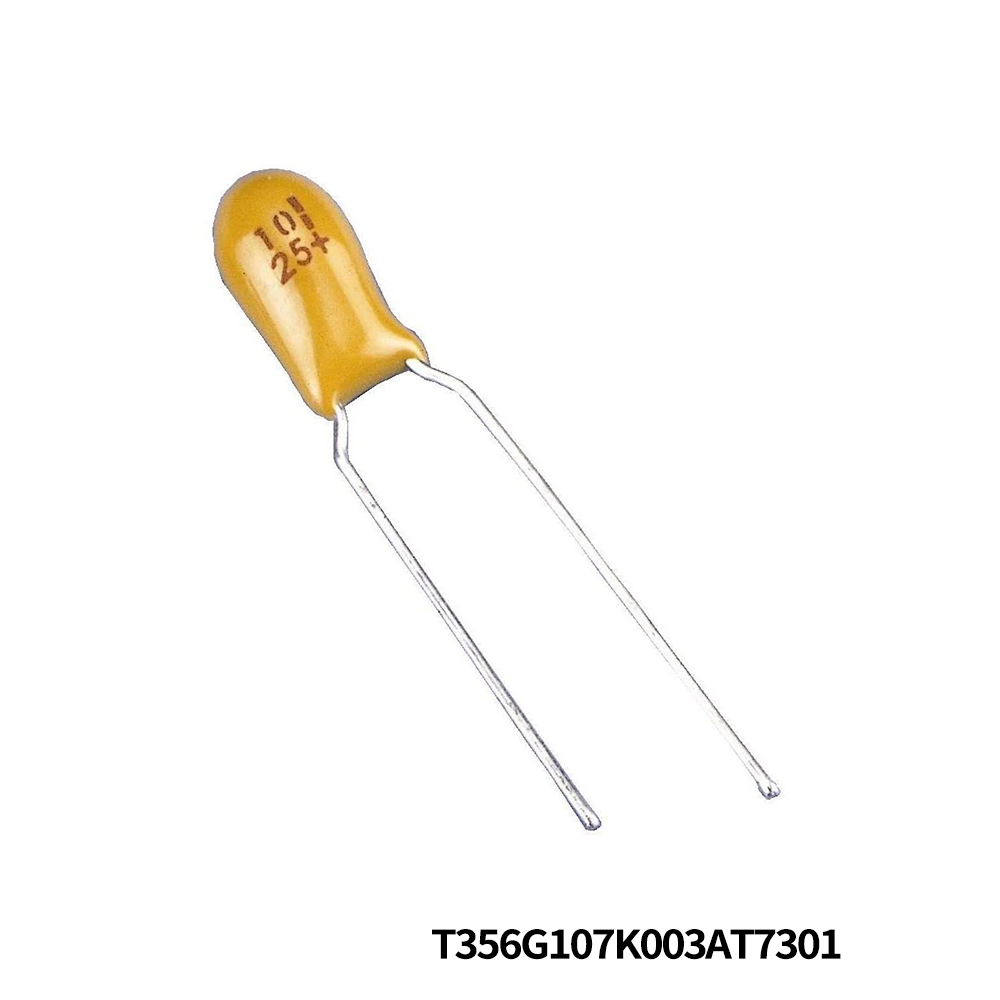 KEMET T356G107K003AT7301 Tantalum Capacitors - Solid Leaded 3V 100uF 10% LS=5.08mm