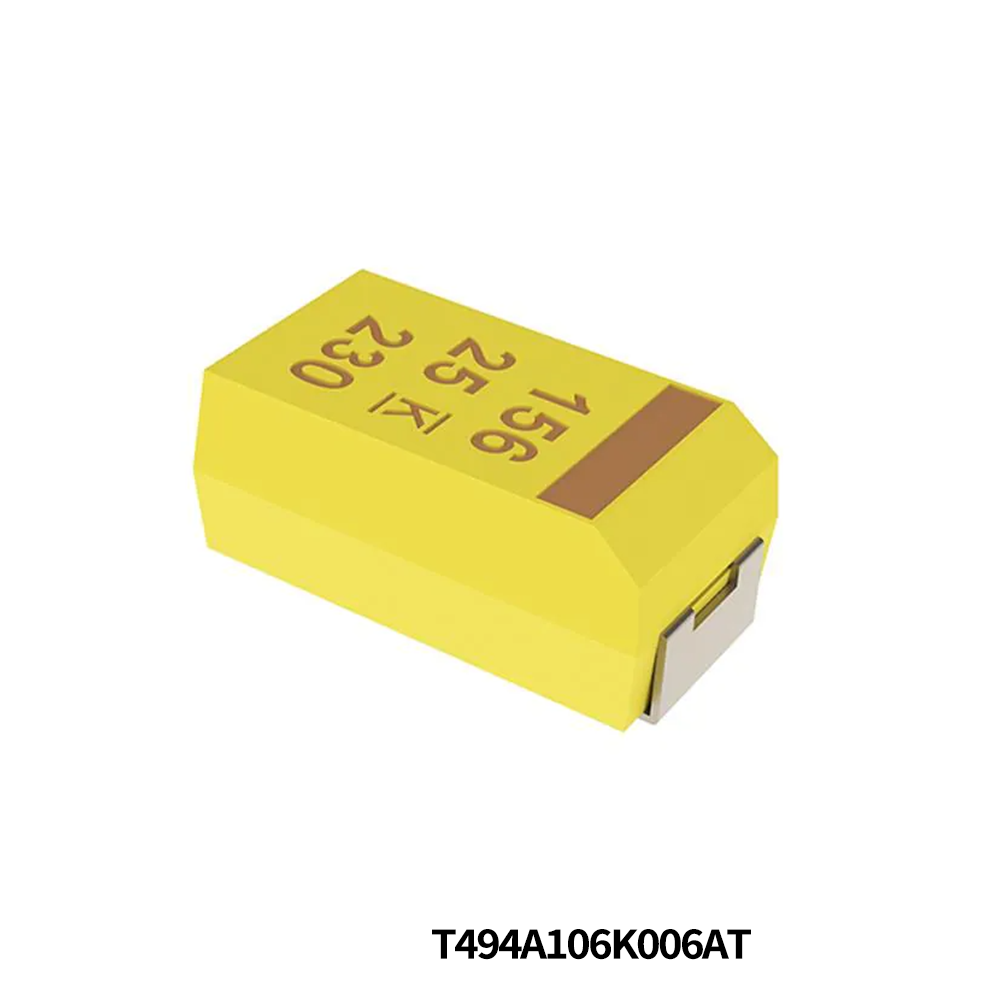 KEMET T494A106K006AT Tantalum Capacitors - Solid SMD 6.3 VDC 10uF 1206 10% ESR=2 Ohms