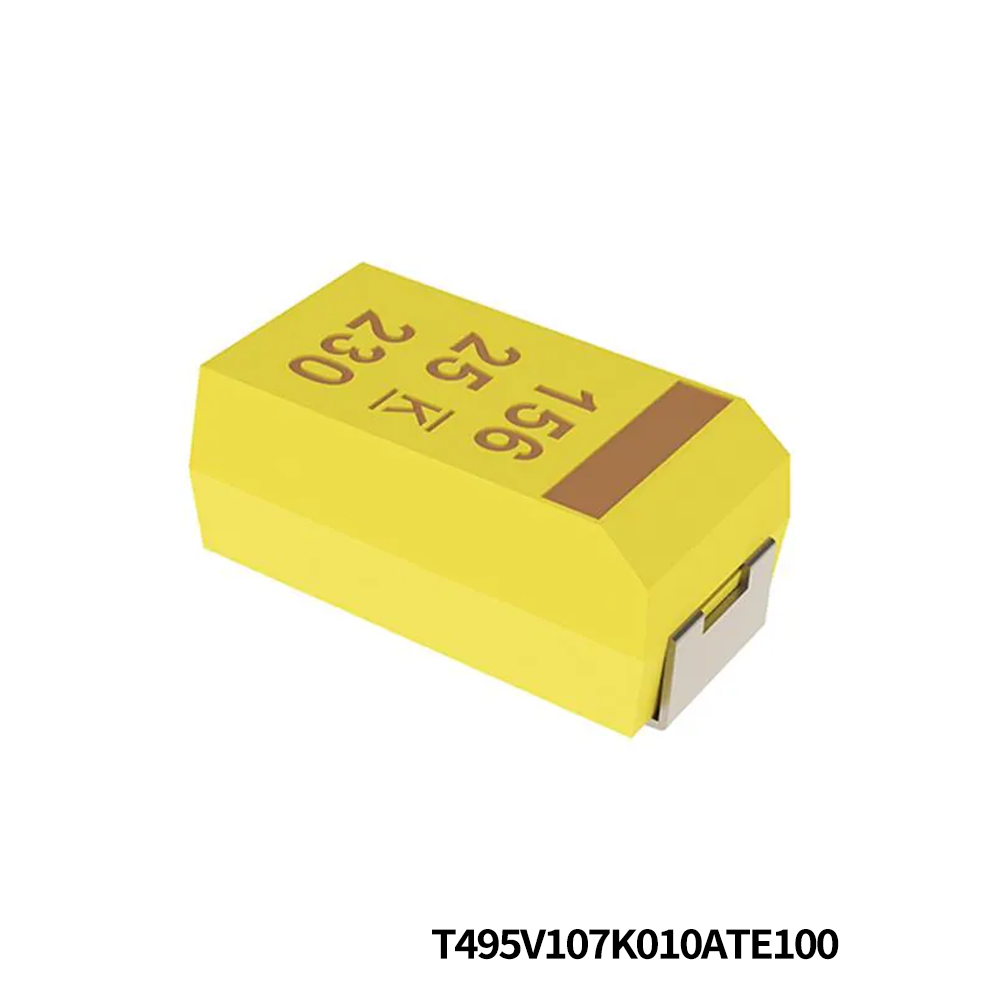KEMET T495V107K010ATE100 Tantalum Capacitors - Solid SMD 10V 100uF 2917 10% ESR=100mOhms