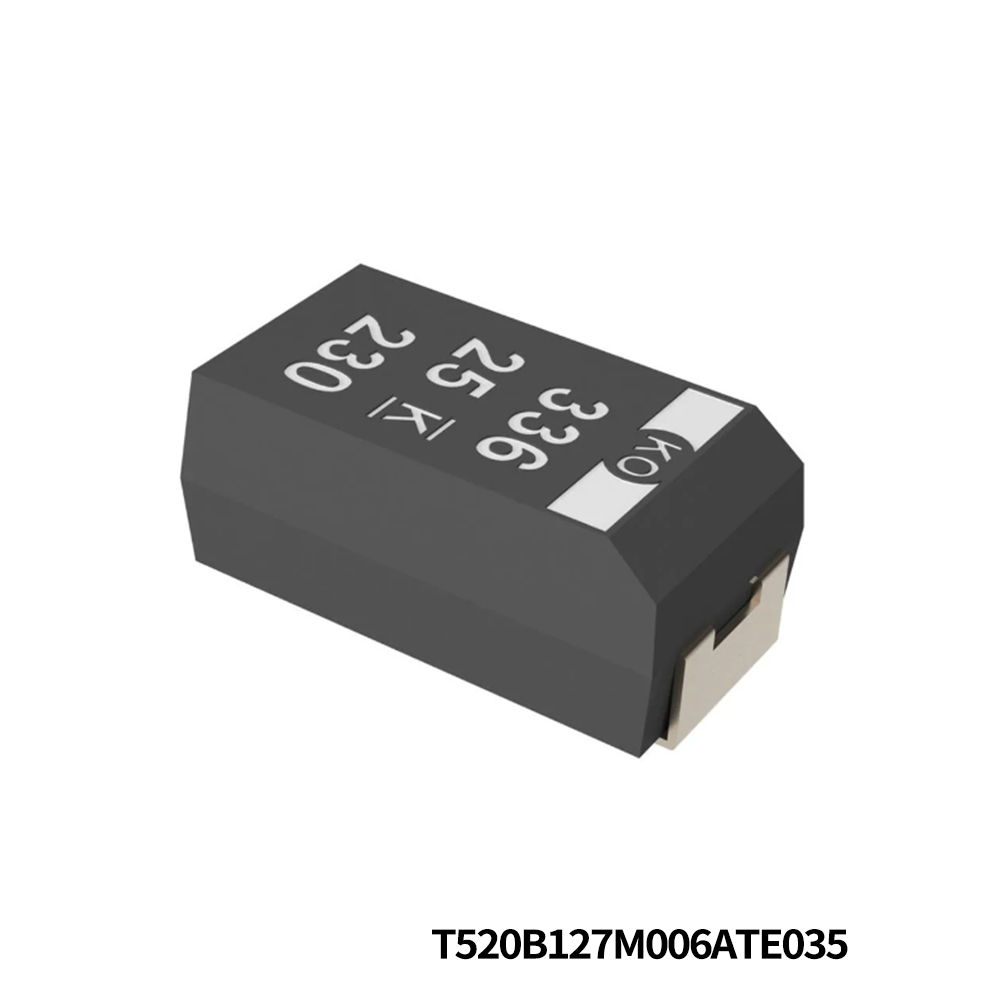 KEMET T520B127M006ATE035 Tantalum Capacitors - Polymer 6.3V 120uF 1311 20% ESR=35mOhms