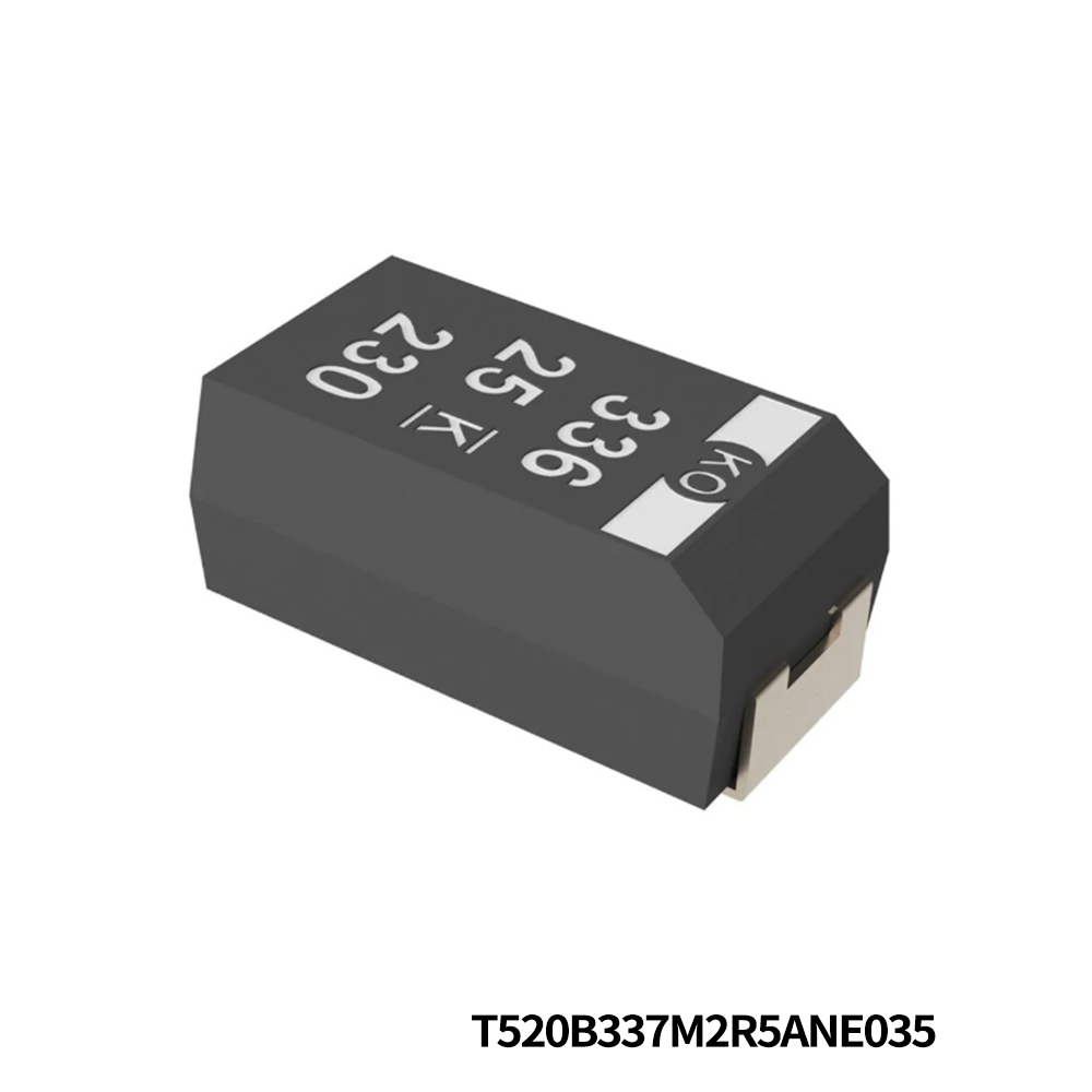 KEMET T520B337M2R5ANE035 Tantalum Capacitors - Polymer 2.5V 330uF 1311 20% ESR=35mOhms