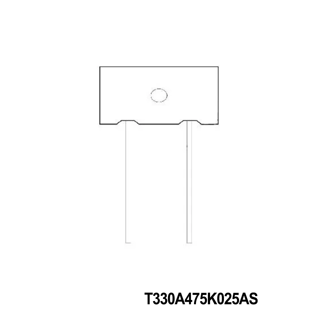 KEMET T330A475K025AS Tantalum Capacitors - Solid Leaded 25volts 4.7uF 10%