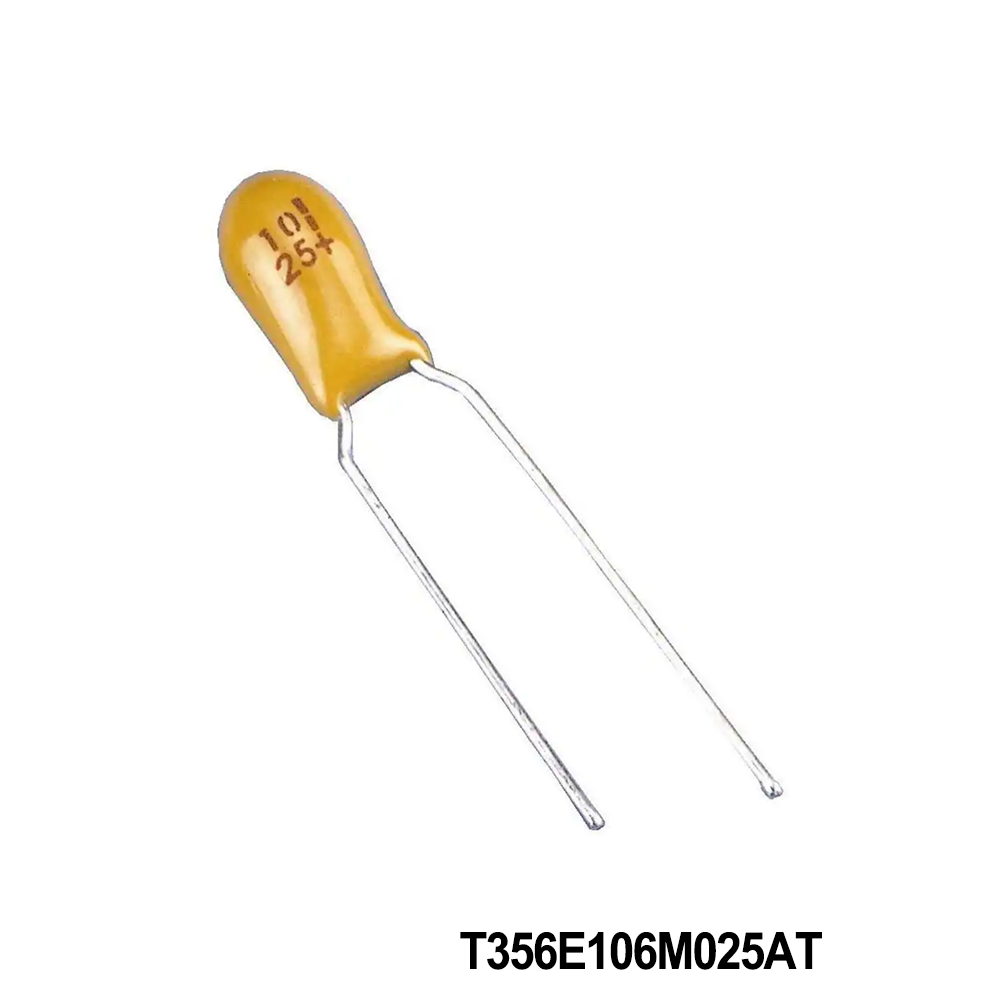 KEMET T356E106M025AT Tantalum Capacitors - Solid Leaded 25V 10uF 20% LS=5.08mm