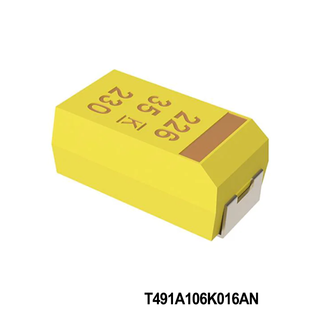 KEMET T491A106K016AN Tantalum Capacitors - Solid SMD 16V 10uF 1206 10% ESR=7ohms