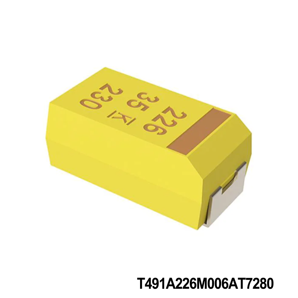 KEMET T491A226M006AT7280 Tantalum Capacitors - Solid SMD 6.3V 22uF 20% ESR=3Ohms