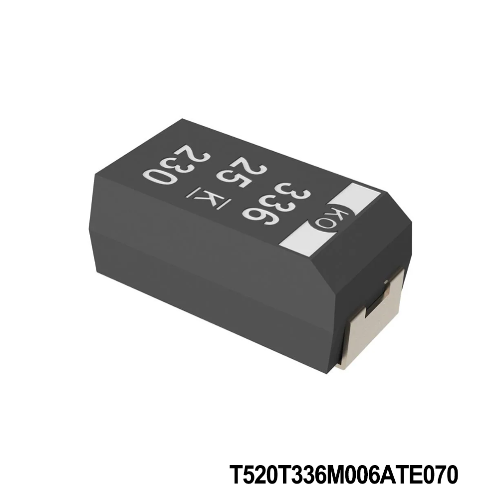 KEMET T520T336M006ATE070 Tantalum Capacitors - Polymer 6.3V 33uF 1311 20% ESR=7mOhms