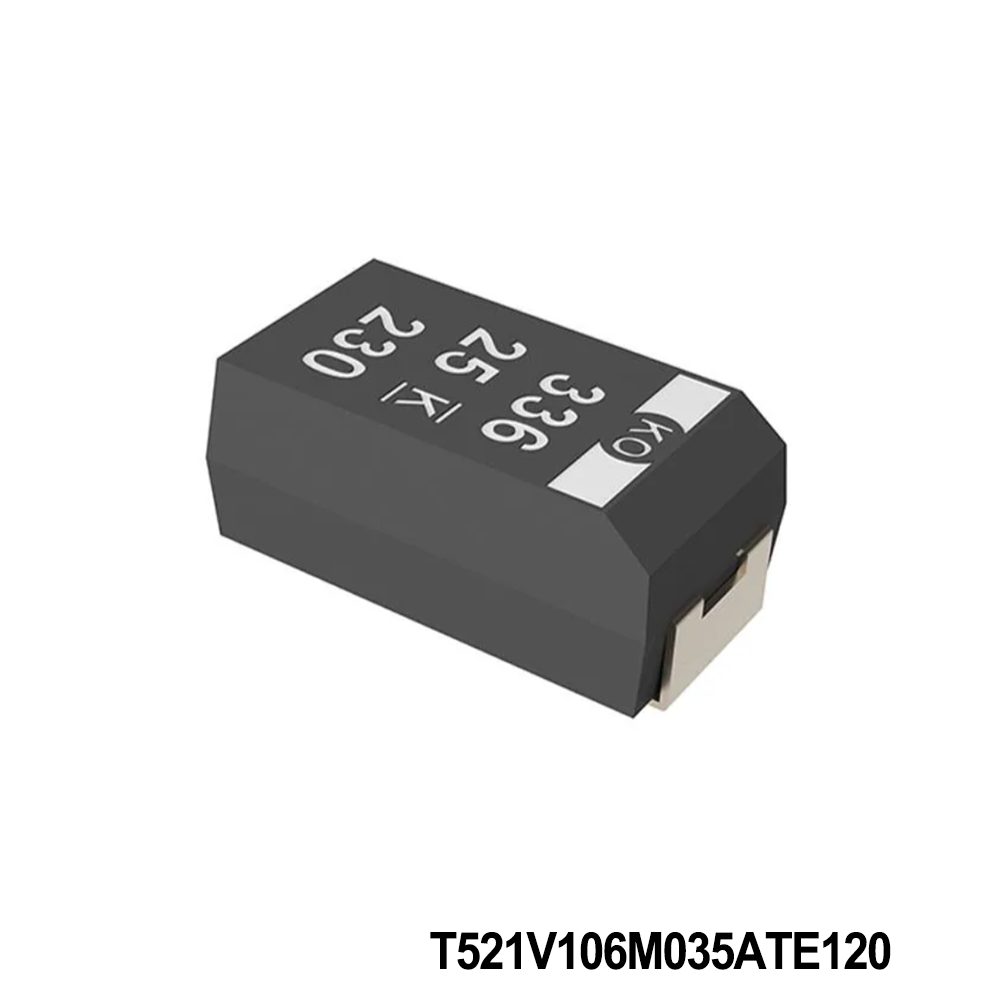 KEMET T521V106M035ATE120 Tantalum Capacitors - Polymer 35V 10uF 2917 20% ESR=120mOhms
