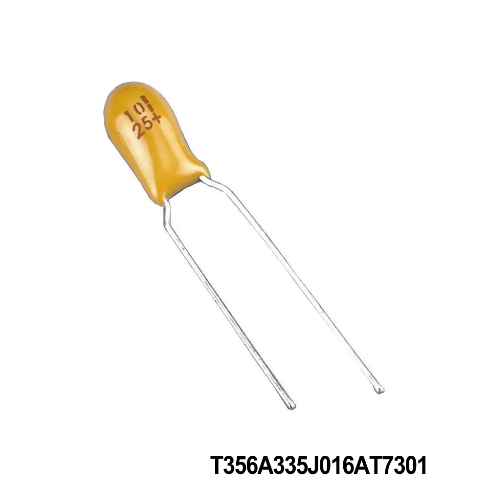  KEMET T356A335J016AT7301 Tantalum Capacitors - Solid Leaded 16V 3.3uF 5% LS=5.08mm