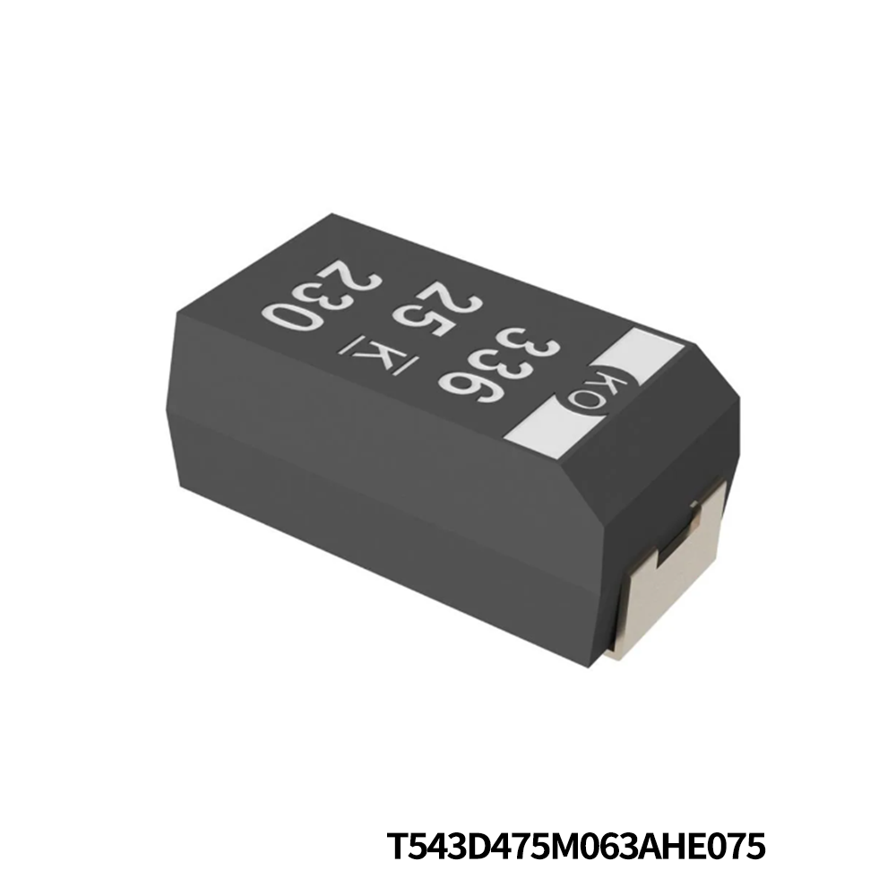 KEMET T543D475M063AHE075 Tantalum Capacitors - Polymer 63V 4.7uF 2917 20% ESR=75mOhms