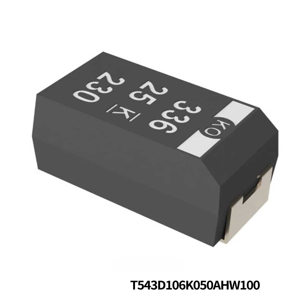 KEMET T543D106K050AHW100 Tantalum Capacitors - Polymer 50V 10uF 2917 10% ESR=100mOhms