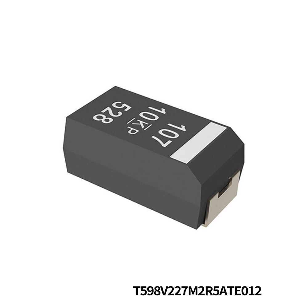 KEMET T598V227M2R5ATE012 Tantalum Capacitors - Polymer 2.5V 220uF 20% 7343-20 -55 / +125 ESR=12mOhms AEC-Q200