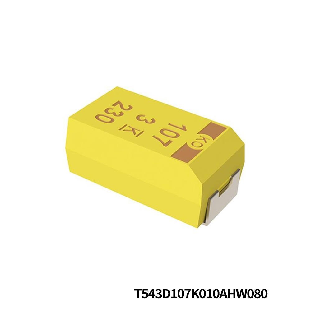 KEMET T543D107K010AHW080 Tantalum Capacitors - Polymer 10V 100uF 10% -55 +/- 125C ESR=80mOhms