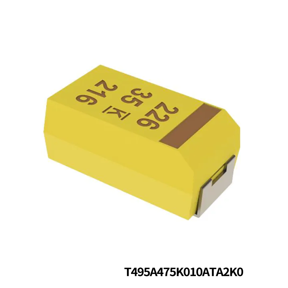 KEMET T495A475K010ATA2K0 Tantalum Capacitors - Solid SMD 10V 4.7uF 10% 1206 ESR=2Ohms AEC-Q200