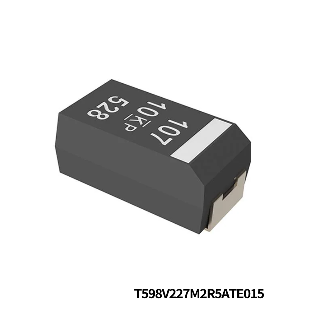 KEMET T598V227M2R5ATE015 Tantalum Capacitors - Polymer 2.5V 220uF 20% 7343-20 -55 / +125 ESR=15mOhms AEC-Q200