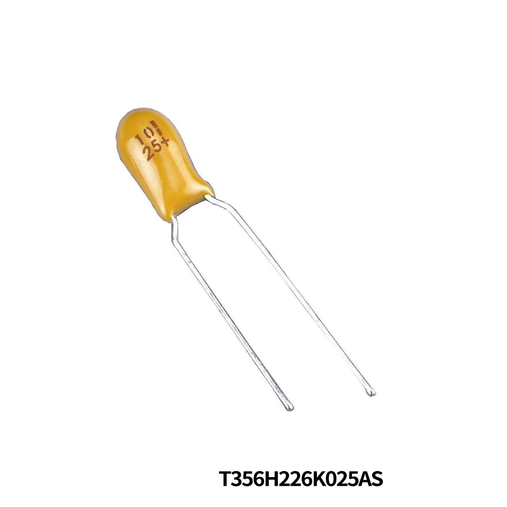 KEMET T356H226K025AS Tantalum Capacitors - Solid Leaded 25V 22uF 10% LS=5.08mm
