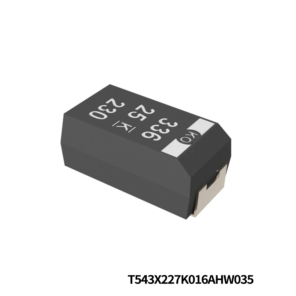 KEMET T543X227K016AHW035 Tantalum Capacitors - Polymer 16V 220uF 2917 10% ESR=35mOhms