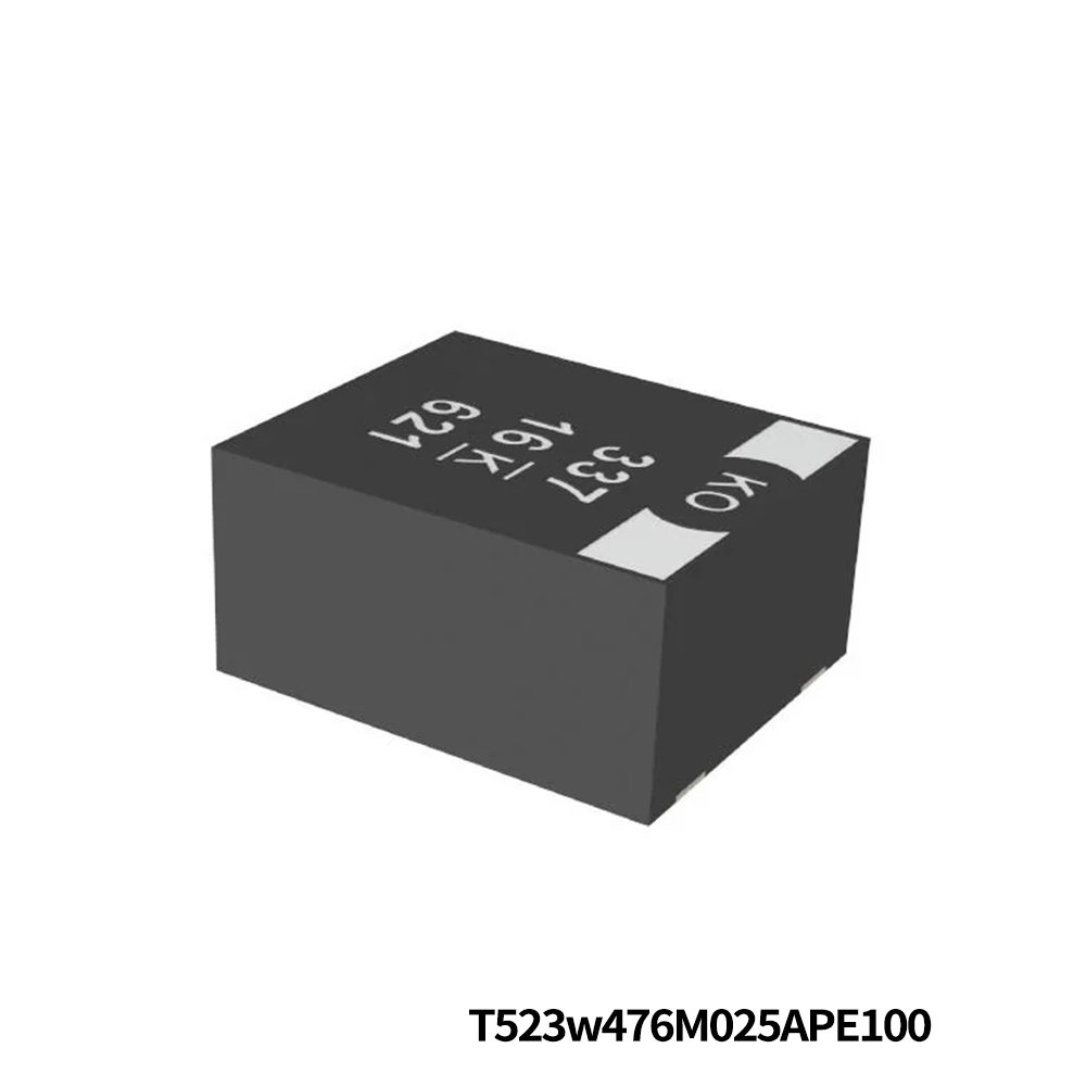 KEMET T523w476M025APE100 Tantalum Capacitors - Polymer 25V 47uF 20% -55C/+125C 7343-15 ESR= 100mOhms
