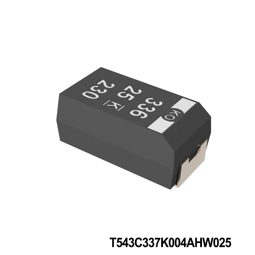 KEMET T543C337K004AHW025 Tantalum Capacitors - Polymer 4V 330uF 2312 10% ESR=25mOhms