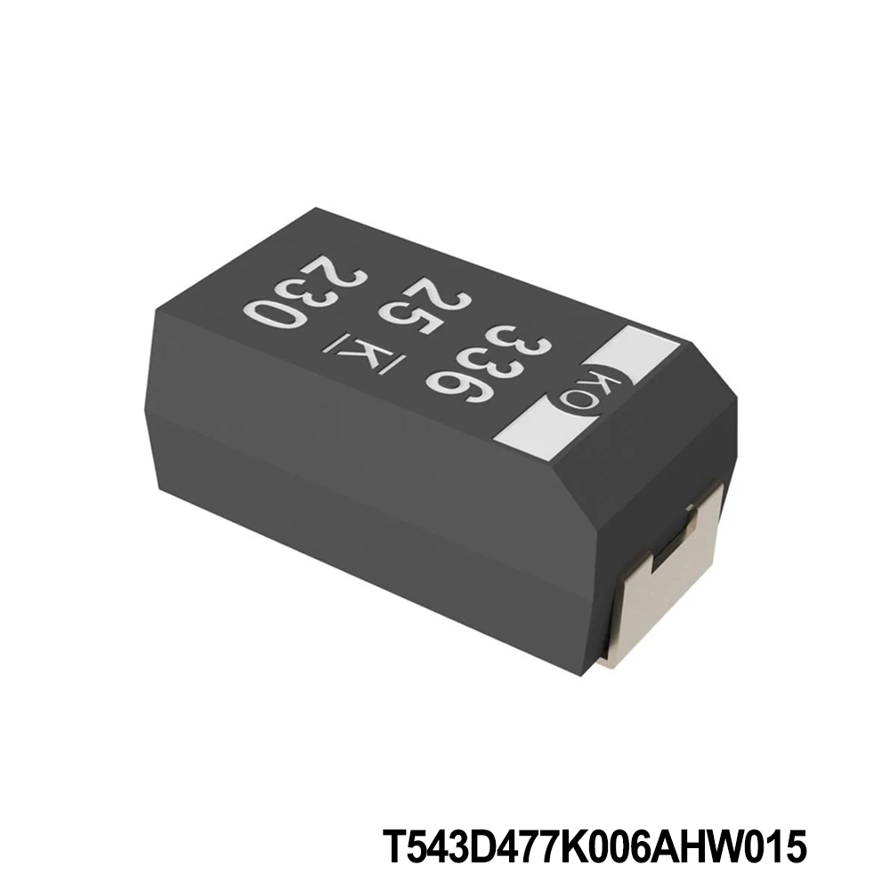 KEMET T543D477K006AHW015 Tantalum Capacitors - Polymer 6.3V 470uF 2917 10% ESR=15mOhms