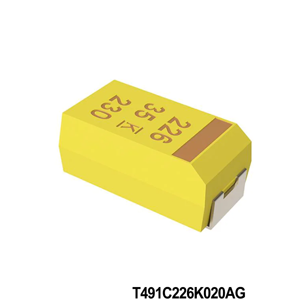 KEMET T491C226K020AG Tantalum Capacitors - Solid SMD 20V 22uF 10% ESR=1.2Ohms
