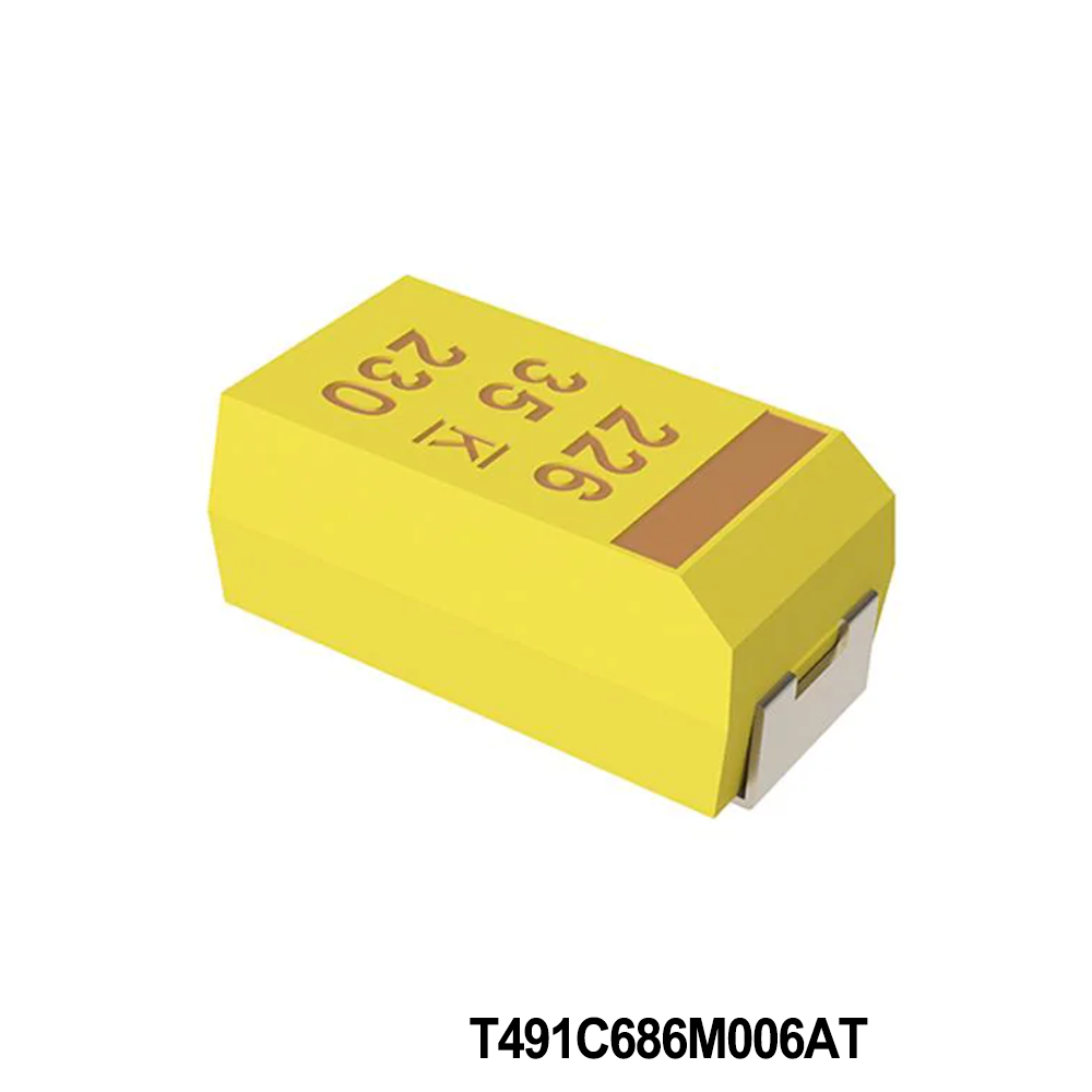 KEMET T491C686M006AT Tantalum Capacitors - Solid SMD 6.3V 68uF 2312 20% ESR=1.2ohms