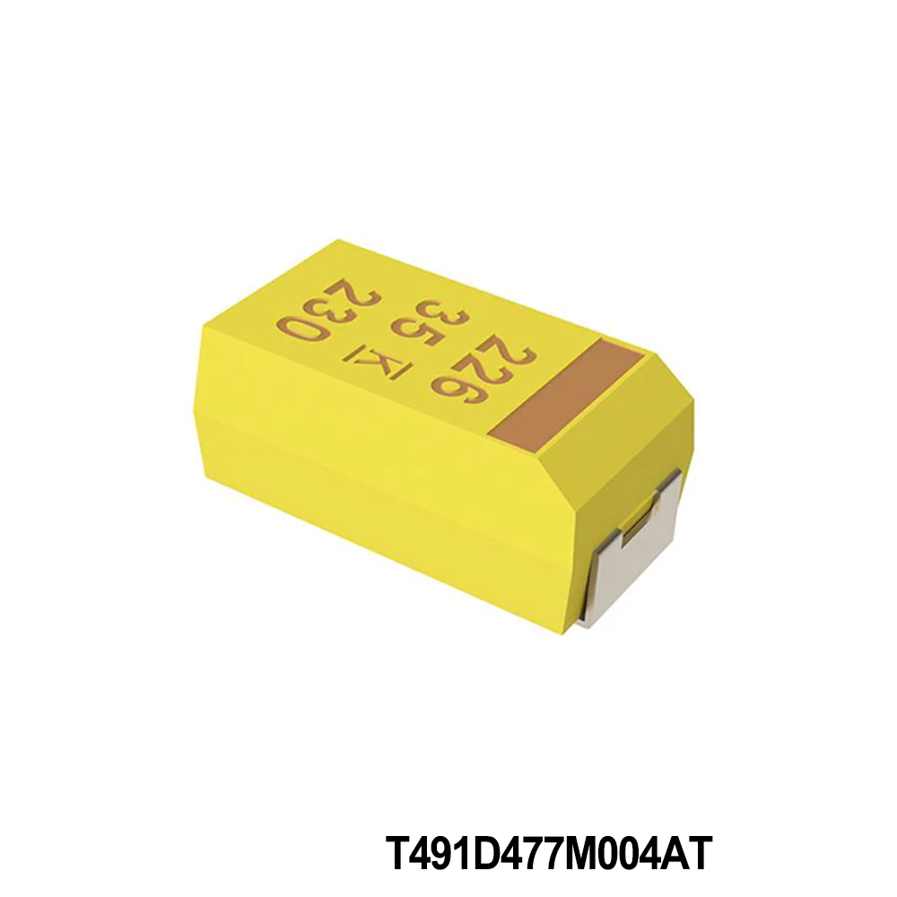 KEMET T491D477M004AT Tantalum Capacitors - Solid SMD 4V 470uF 2917 20% ESR=800mOhms