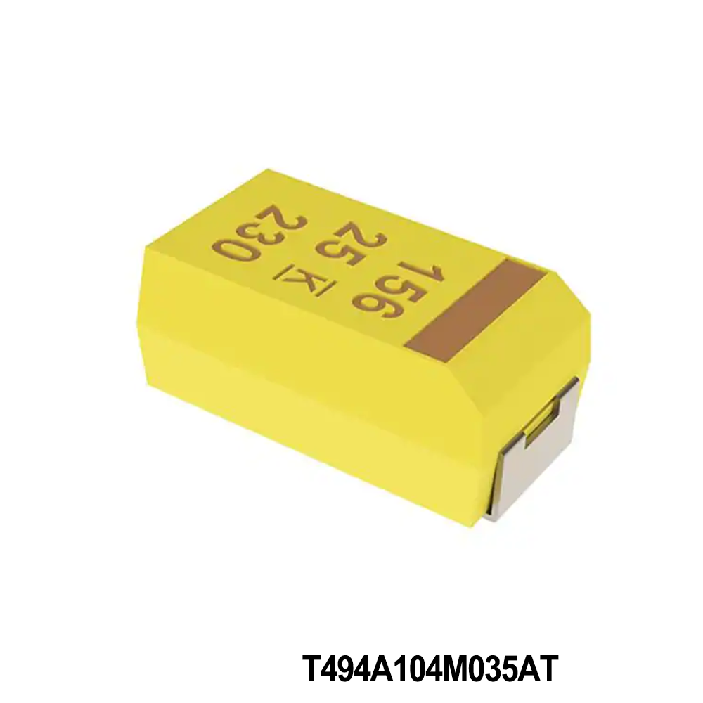 KEMET T494A104M035ATTantalum Capacitors - Solid SMD 35V 0.10uF 1206 20% ESR=10ohms