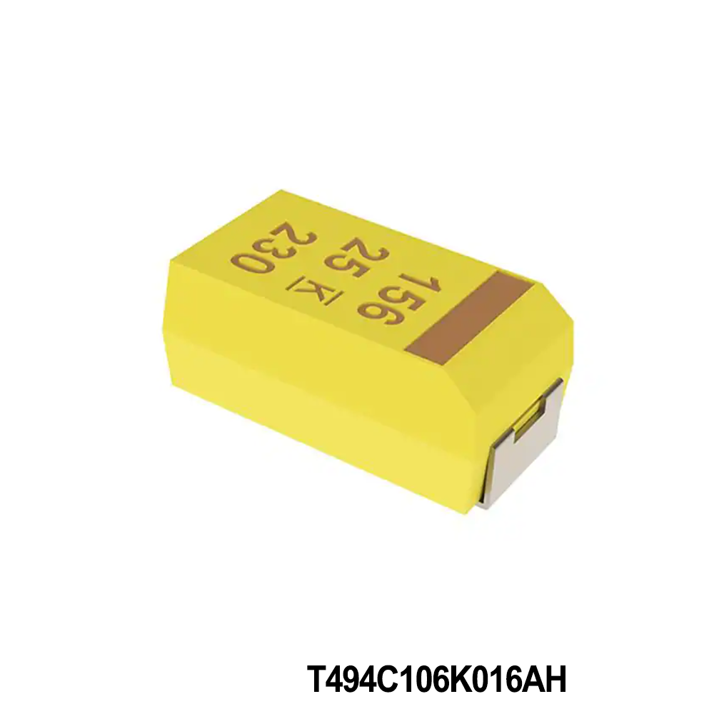KEMET T494C106K016AH Tantalum Capacitors - Solid SMD 16V 10uF 2312 10% ESR=600mOhms