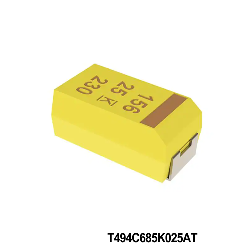 KEMET T494C685K025AT Tantalum Capacitors - Solid SMD 25V 6.8uF 2312 10% ESR=600 mOhms