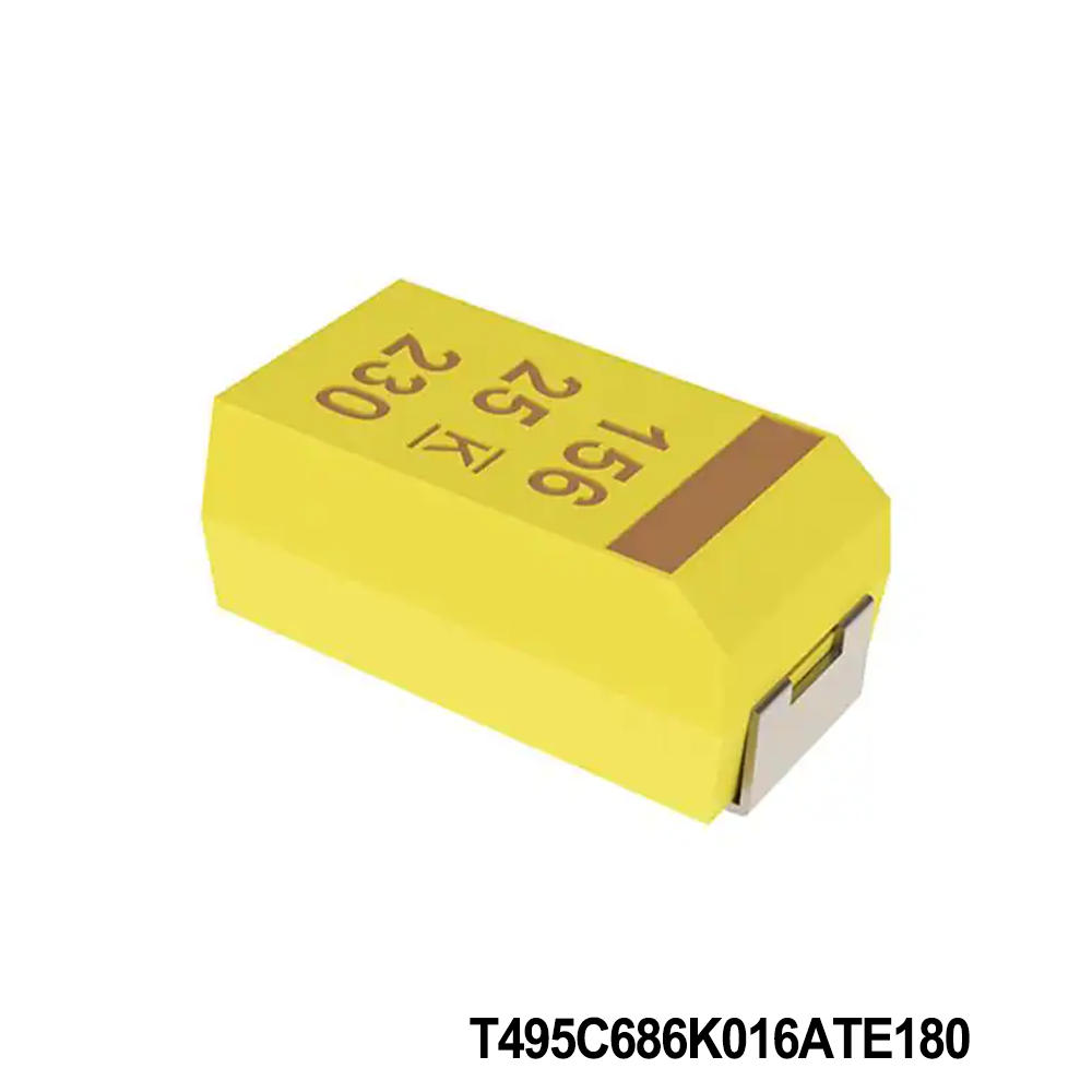 KEMET T495C686K016ATE180 Tantalum Capacitors - Solid SMD 16V 68uF 10% ESR=180mOhms
