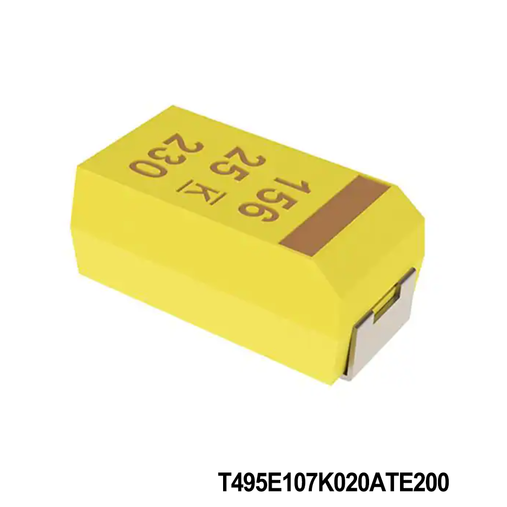KEMET T495E107K020ATE200 Tantalum Capacitors - Solid SMD 20V 100uF 2924 10% ESR=200mOhms