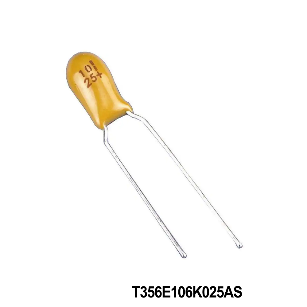 KEMET T356E106K025AS Tantalum Capacitors - Solid Leaded 25V 10uF 10% LS=5.08mm