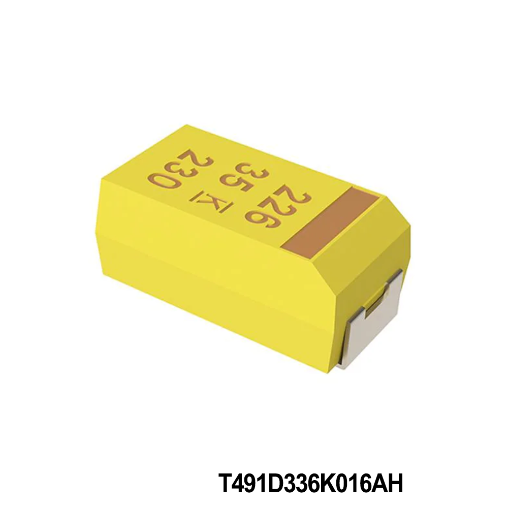  KEMET T491D336K016AH Tantalum Capacitors - Solid SMD 16V 33uF 2917 10% ESR=800mOhms