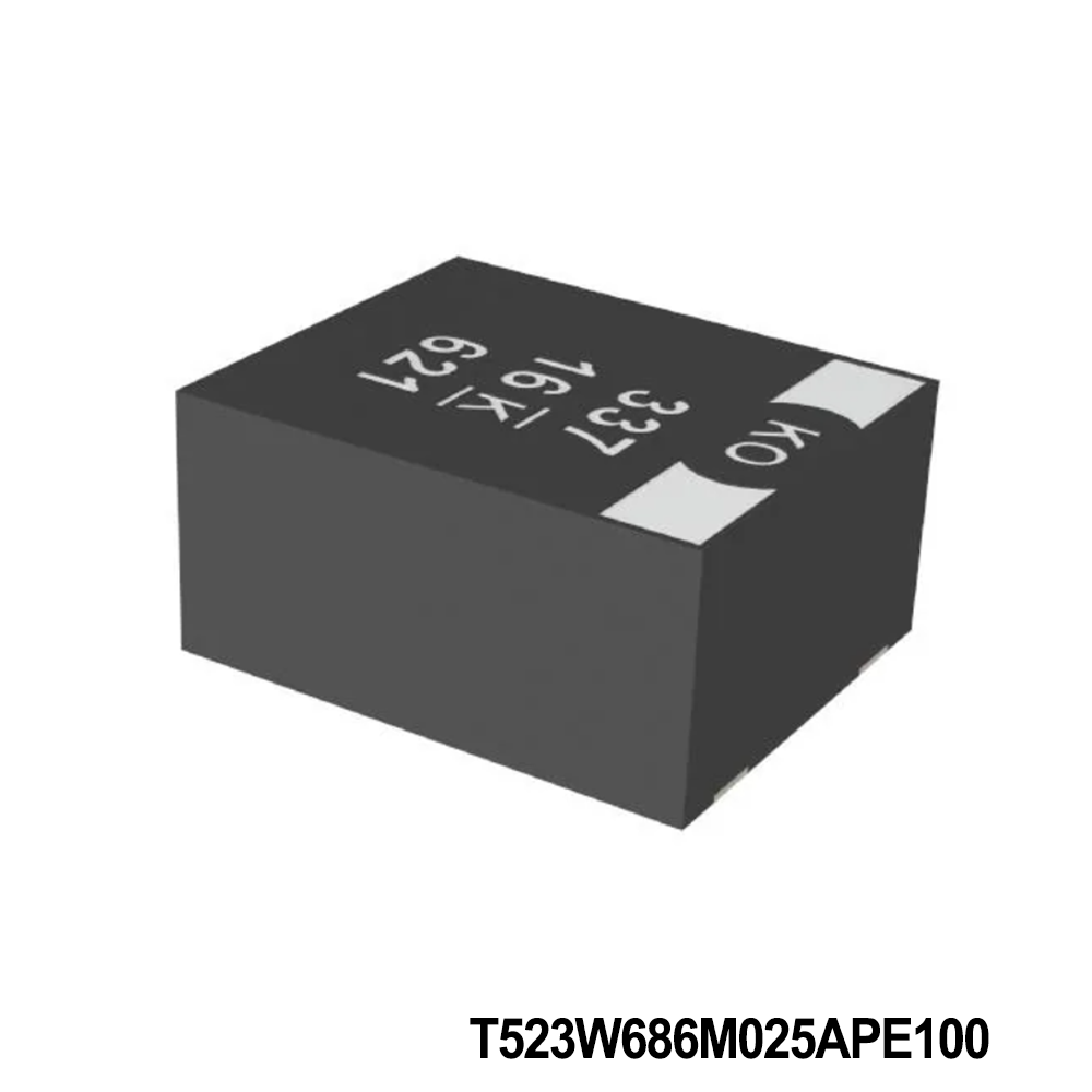 KEMET T523W686M025APE100 Tantalum Capacitors - Polymer 25V 68uF 20% -55C/+125C 7343-15 ESR= 100mOhms