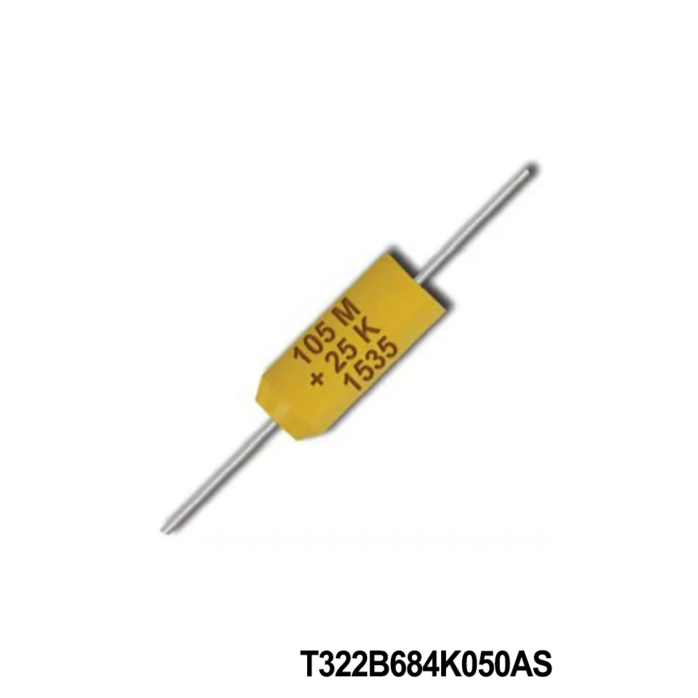KEMET T322B684K050AS Tantalum Capacitors - Solid Leaded 50volts 0.68uF 10%